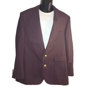 Wall Street Collection Gold Button Classic Formal Blazer Size 42R M003
